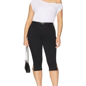 Good American Black Capri Pants Size 10 Mid Rise Y2K Retro Minimalist Clean Girl